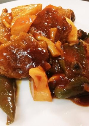 ばあばァが揚げない酢豚作った~よ!-レシピのメイン写真