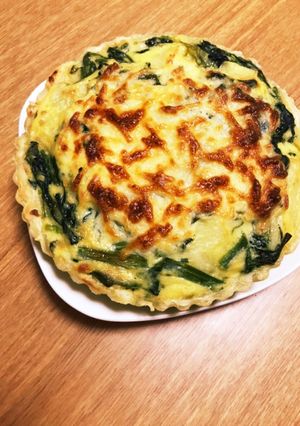 ポテトとほうれん草のキッシュグラタン-レシピのメイン写真
