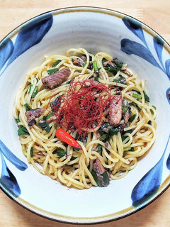 味つきイワシ缶とニラの和風パスタ◎簡単-レシピのメイン写真