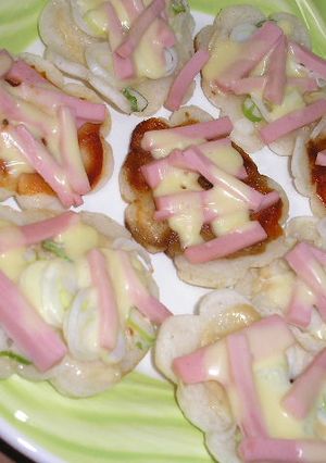 お餅deパリパリ簡単ピザ♪-レシピのメイン写真