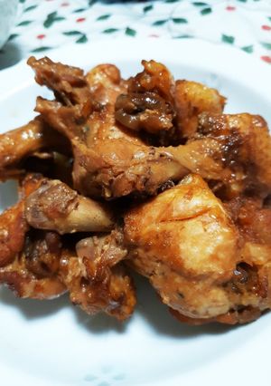 煮豚の煮汁で手羽元を炊いてみた-レシピのメイン写真