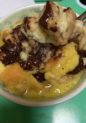 マグカップのバナナチョコパンプディング-レシピのメイン写真