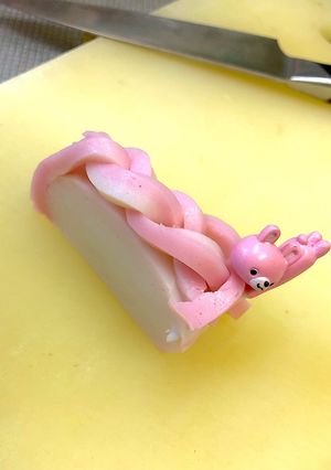 かまぼこの三つ編み飾り切り♡-レシピのメイン写真