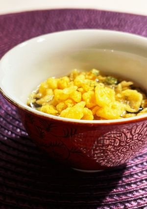 もずく酢に天かす乗せただけ、、山葵風味-レシピのメイン写真