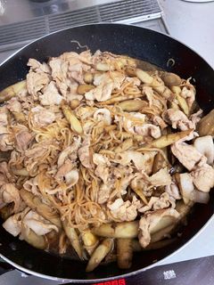 ごぼうと豚の炒め物-レシピのメイン写真