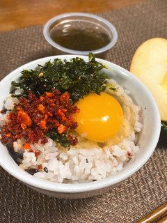 卵かけご飯*韓国海苔と食べるラー油-レシピのメイン写真