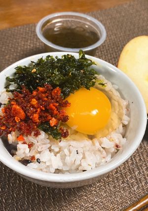 卵かけご飯＊韓国海苔と食べるラー油-レシピのメイン写真