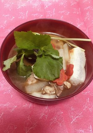 無水鍋で作る我が家のお雑煮-レシピのメイン写真