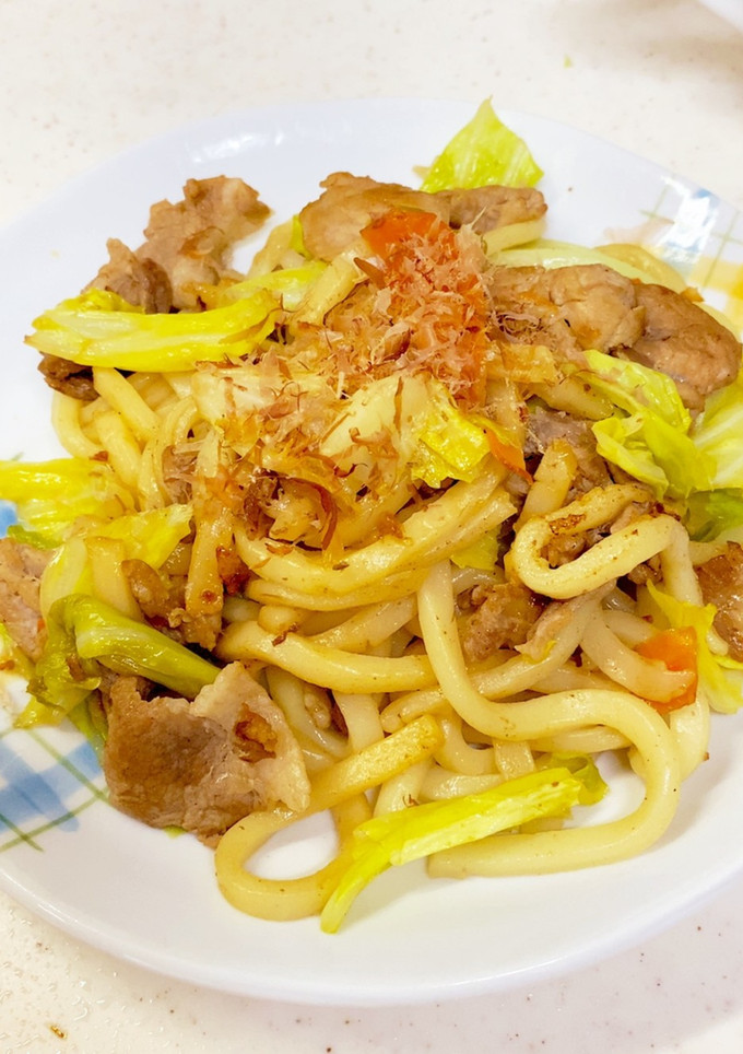 家にある野菜で簡単 焼きうどん-レシピのメイン写真