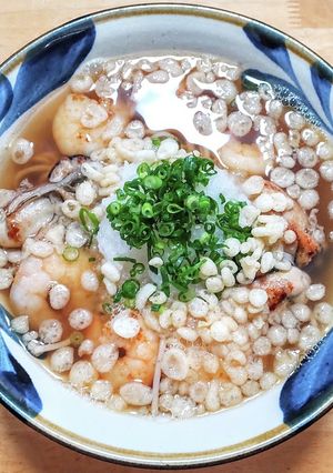 年越し蕎麦は冷凍のカキとエビでいかが?-レシピのメイン写真