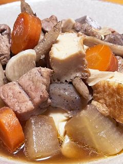 ニンニクと胡麻油香る豚肉と厚揚げ大根煮-レシピのメイン写真