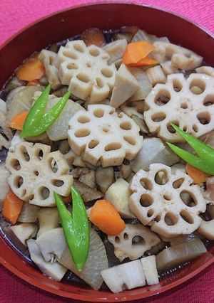 【動画レシピ】板前風がめ煮（お正月）-レシピのメイン写真