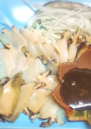 アワビのお刺身、トシル醤油-レシピのメイン写真