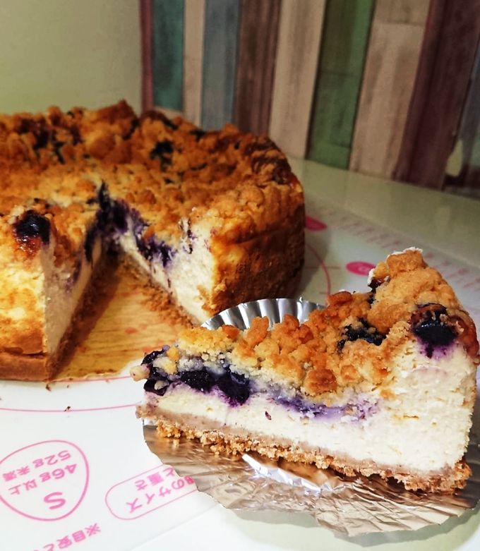 ブルーベリークランブルチーズケーキ♪スペルト小麦粉使用