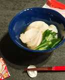 むね肉で蒸し鶏と出汁。鶏だし雑煮2022