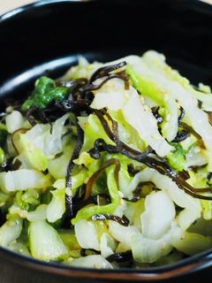 レンジで時短&簡単!白菜の塩昆布和え-レシピのメイン写真