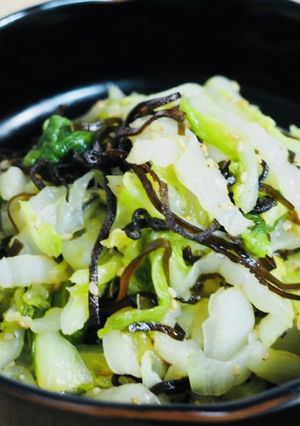 レンジで時短&簡単！白菜の塩昆布和え-レシピのメイン写真
