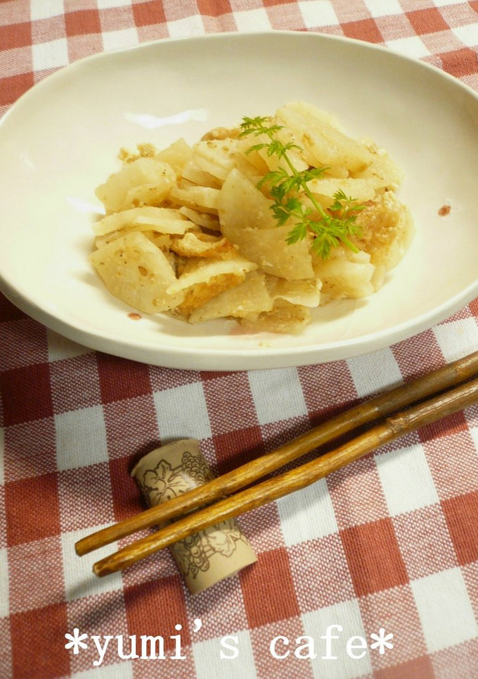 田舎風♡大根のごま味噌炒め-レシピのメイン写真