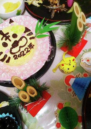 お正月スイーツ栗の甘露煮★寅チーズケーキ-レシピのメイン写真