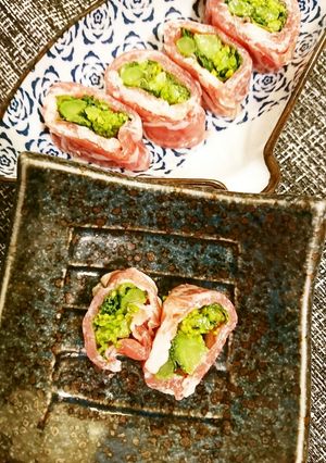 菜の花生ハム巻き-レシピのメイン写真