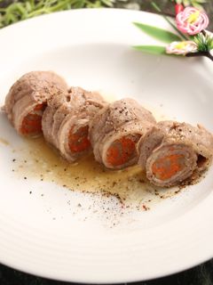 簡単!ごぼう人参肉巻の白だし煮-レシピのメイン写真