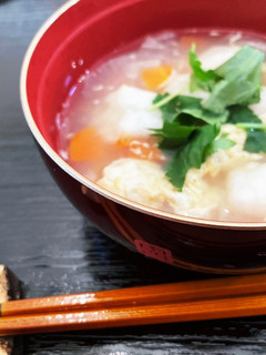 お雑煮に飽きたら♡大根かきたま餅スープ-レシピのメイン写真