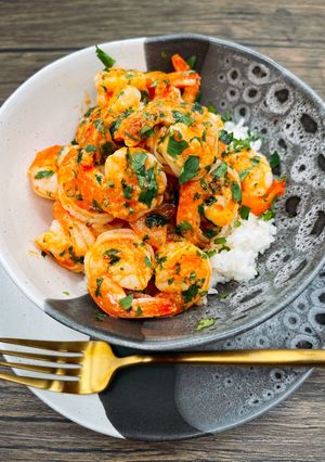 簡単☆ピリ辛ガーリックシュリンプ丼-レシピのメイン写真