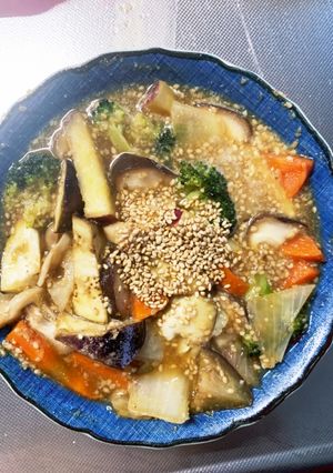 お一人様☆飯泥棒根菜茄子甘辛温野菜サラダ-レシピのメイン写真