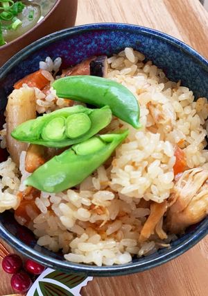 おせちリメイク！筑前煮炊き込みご飯-レシピのメイン写真