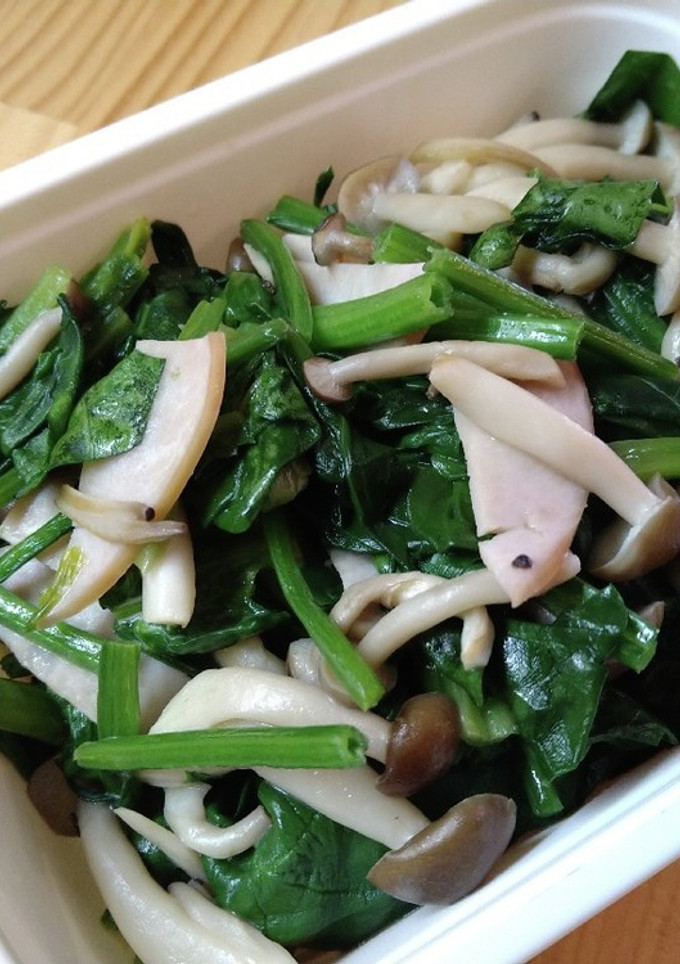 ほうれん草の麺つゆ炒め-レシピのメイン写真