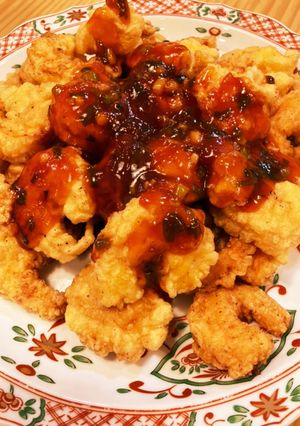 海老の甘酢ケチャップ餡かけ-レシピのメイン写真