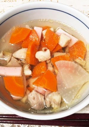 白だしと八方汁のお雑煮-レシピのメイン写真