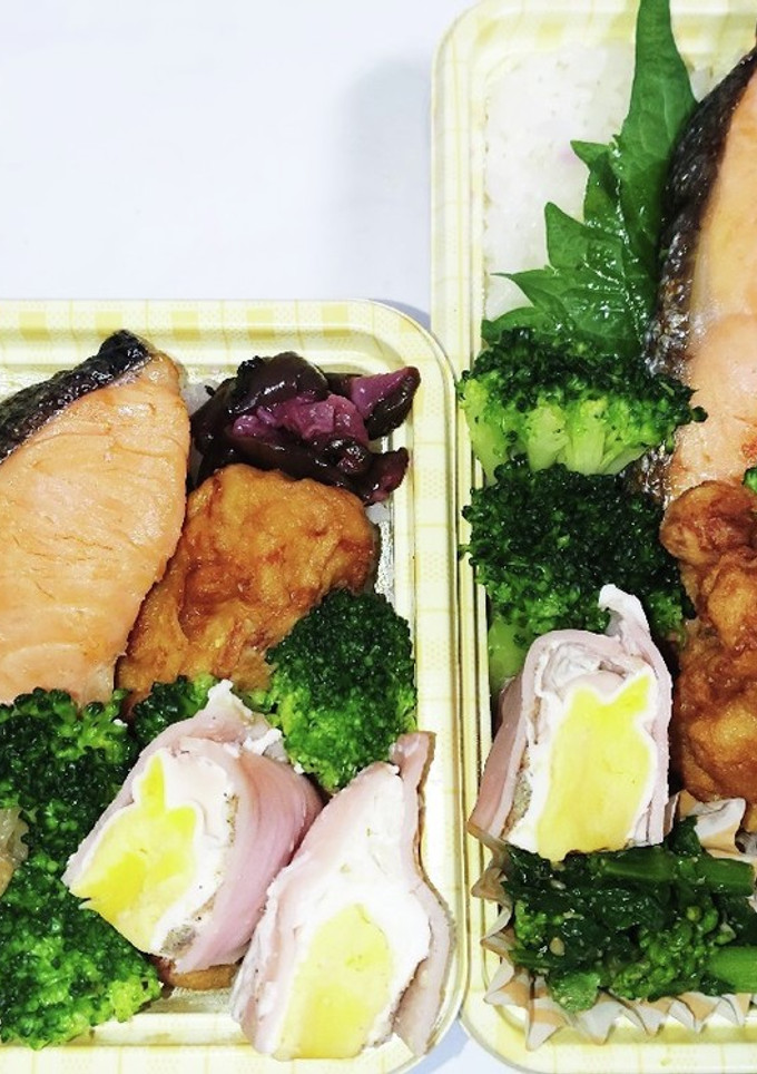 【夫婦弁当201】焼鮭と唐揚げ-レシピのメイン写真