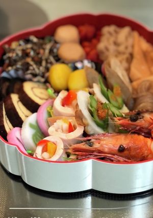 山・畑・海の幸のお重箱-レシピのメイン写真