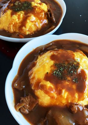 トロトロ卵のオムハヤシ-レシピのメイン写真