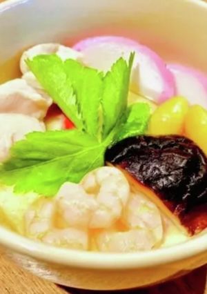 余りがちなお餅リメイク♡餅入り茶碗蒸し♡-レシピのメイン写真