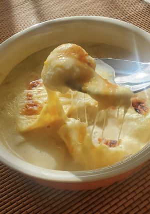 簡単過ぎ！レンチンでお餅の豆乳グラタン-レシピのメイン写真
