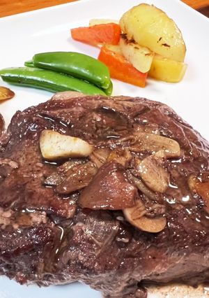 私のステーキの焼き方♡ガーリック風味-レシピのメイン写真