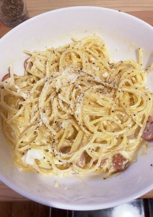 使うのはレンジだけ楽チンカルボナーラ-レシピのメイン写真