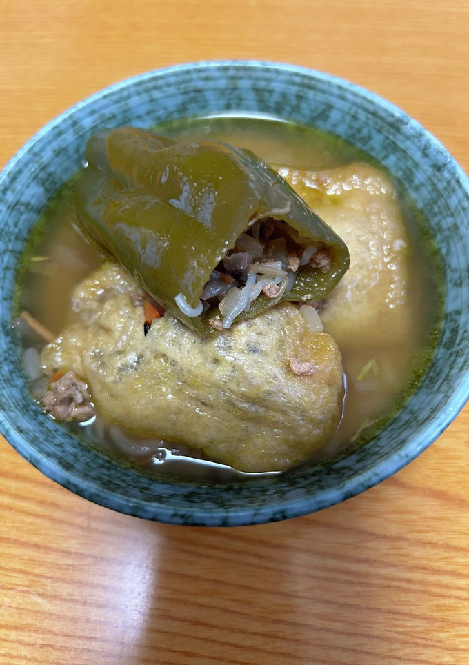 ピーマンと油揚げの袋詰め-レシピのメイン写真
