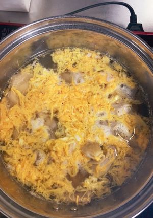 お正月の残り物で！鳥もも肉の卵スープ☆-レシピのメイン写真
