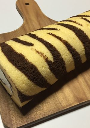 トラ柄ロールケーキ-レシピのメイン写真