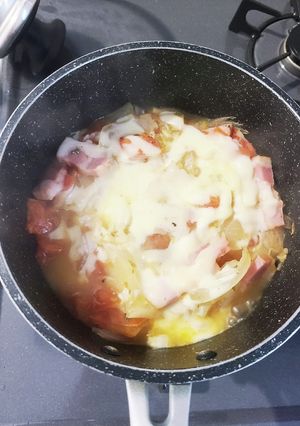 無水簡単イタリアン！トマトベーコン玉ねぎ-レシピのメイン写真