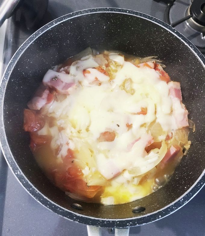無水簡単イタリアン！トマトベーコン玉ねぎ-レシピのメイン写真