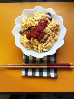 シーチキンマヨと椎茸のスクランブルエッグ-レシピのメイン写真