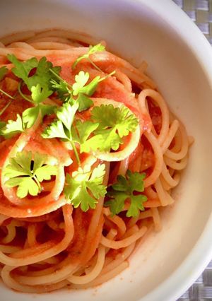 トマトとアンチョビでウニ風味パスタ-レシピのメイン写真