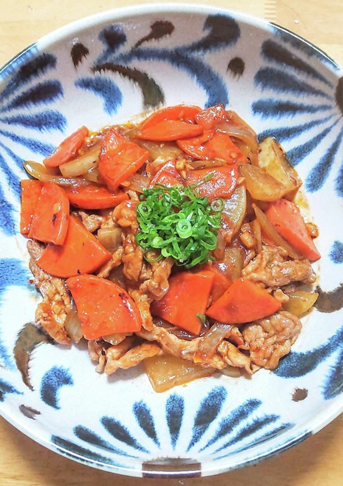 豚こま肉と大根に人参の中華風味噌炒め-レシピのメイン写真