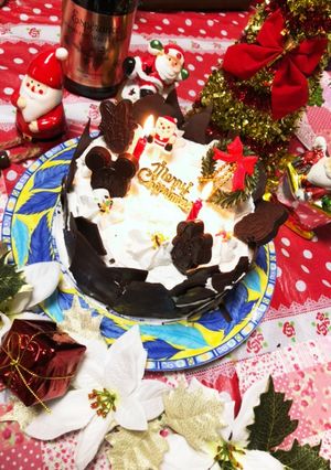 800円簡単クリスマスケーキ-レシピのメイン写真
