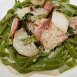 蕪とベーコンのクリームソース生パスタ
