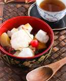 コタツで食べたい！冷やしフルーツぜんざい